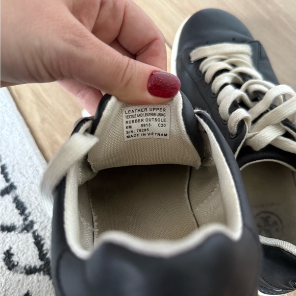 Tory Burch Howell Court Black Low Top Sneakers - Picture 5 of 7